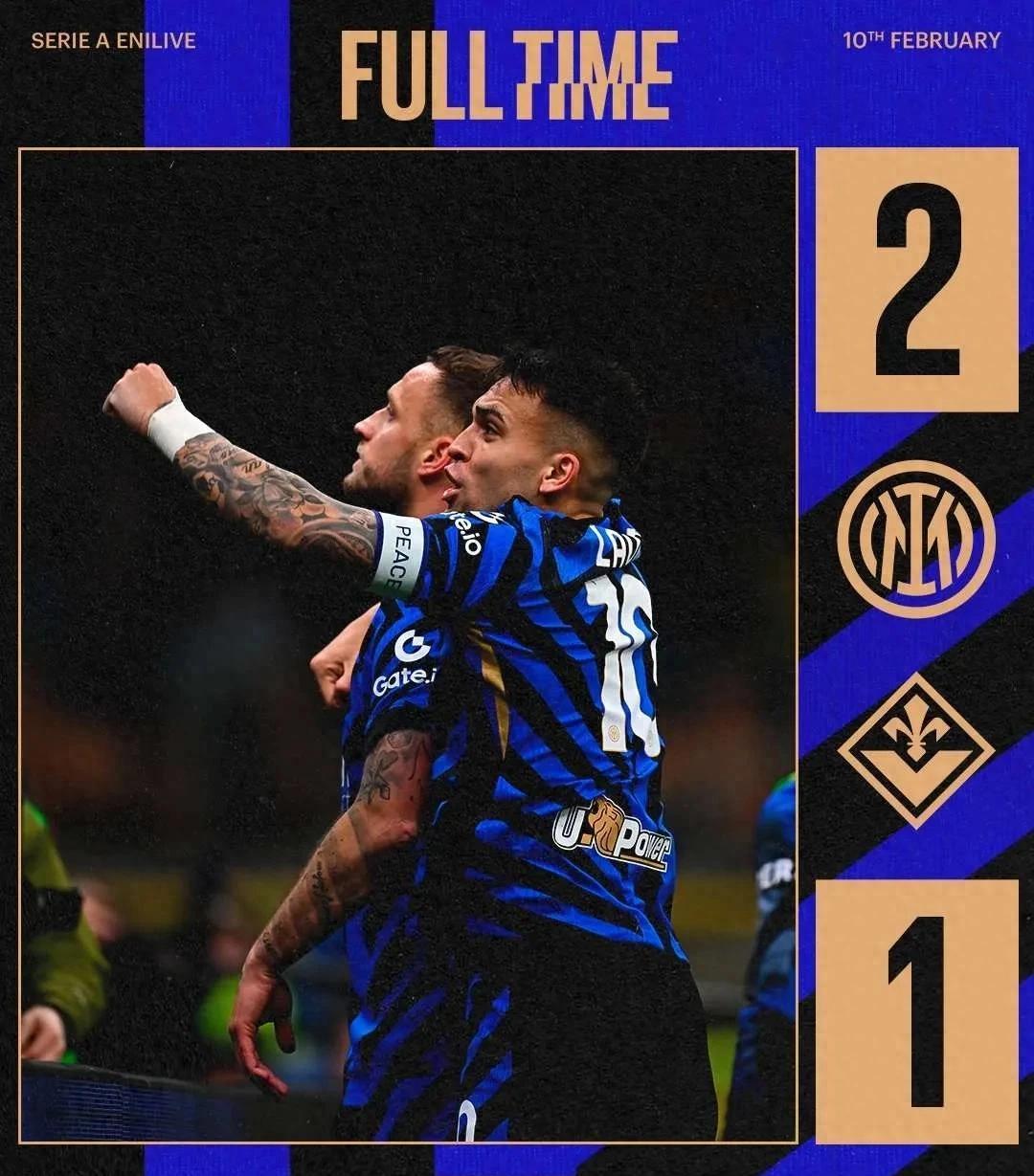 包含国米客场险胜，领头羊位置稳固的词条